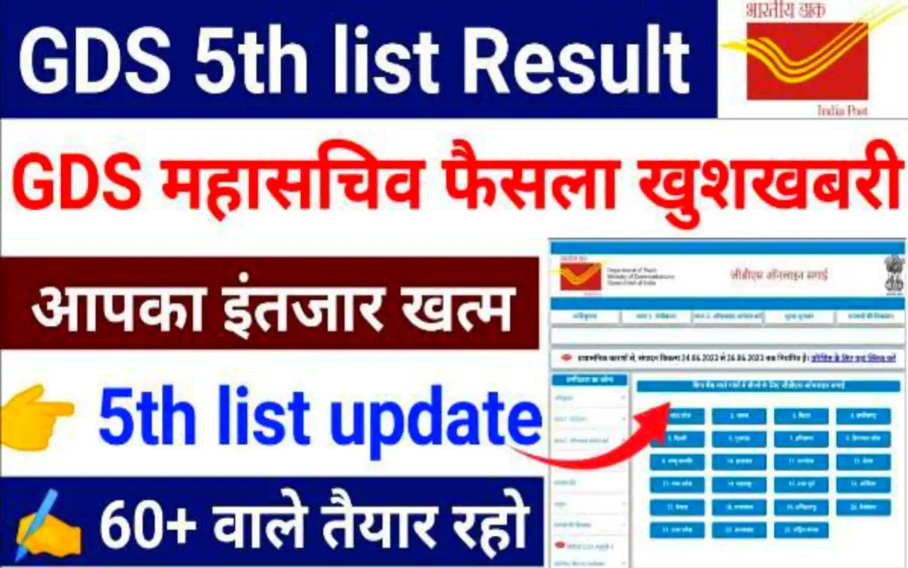 India Post GDS 5th Merit List