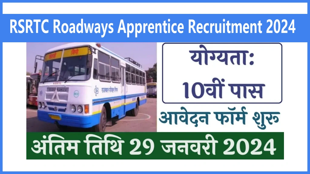 RSRTC Roadways Apprentice Bharti 2024